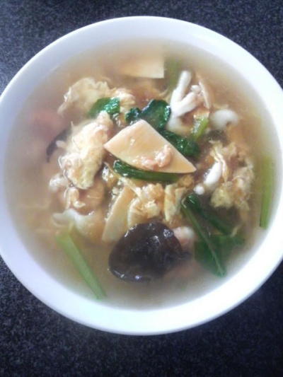 海鮮木須湯麺